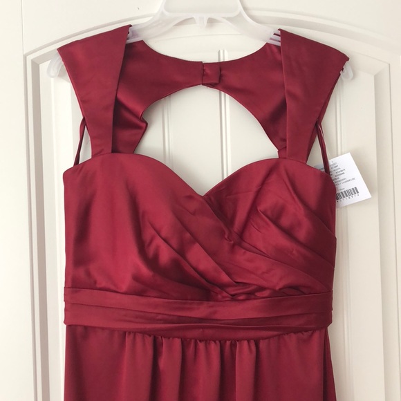 ❗️Price Drop❗️NWT! Amsale open back charmeuse gown - Picture 5 of 6